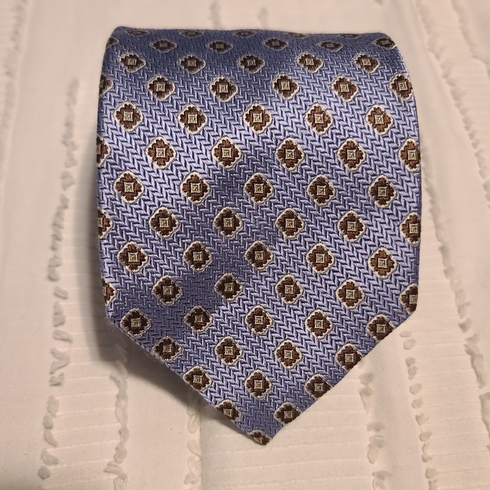 Jos. A. Bank Executive Collection Blue Silk Patterned Neck Tie